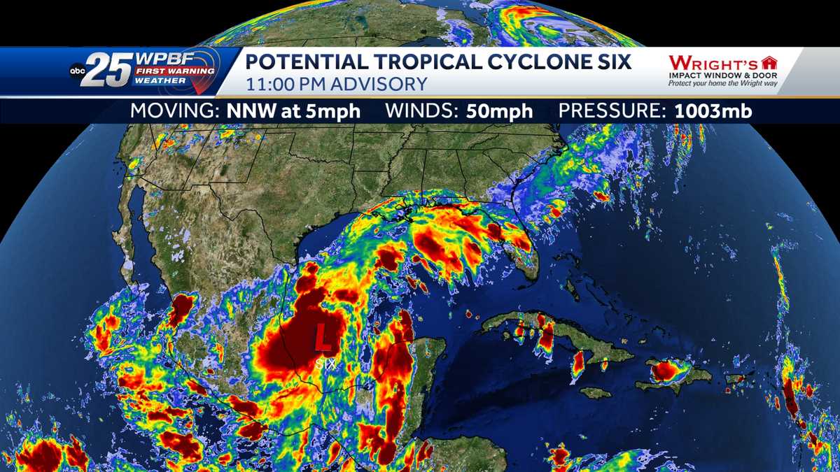 Tracking Potential Tropical Cyclone Six: Computer maps and models