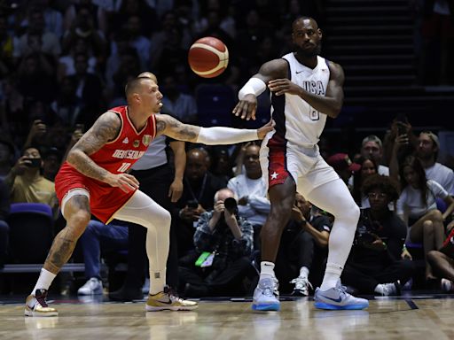 LeBron James scores Team USA's final 11 points during 92-88 win over Germany in final pre-Olympics exhibition