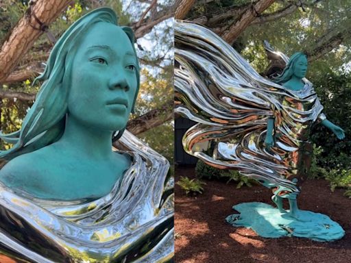 Mark Zuckerberg divides opinion with seven-foot statue of wife Priscilla Chan