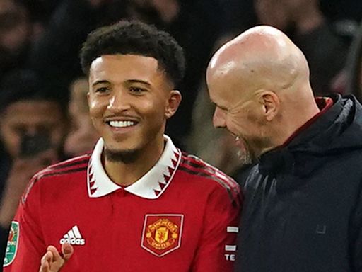 Jadon Sancho: Manchester United forward returns to first-team training after holding positive talks with Erik ten Hag