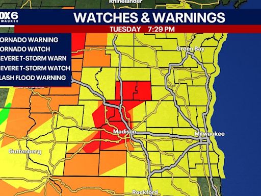 SE Wisconsin tornado watch, warnings Tuesday; what to know