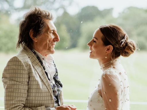 Faye Harris' sentimental wedding moment with father-in-law Ronnie Wood caught on camera