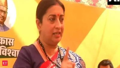 Jammu & Kashmir polls: Smriti Irani addresses public meeting in support of BJP candidate Dr Davinder Kumar Manyal