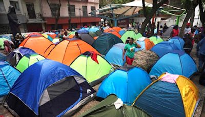 This gentrifying Mexico City neighborhood has a Soho House — and a migrant encampment