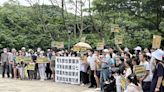 淡海新市鎮自救會抗議在公園內建置警消廳舍 (圖)