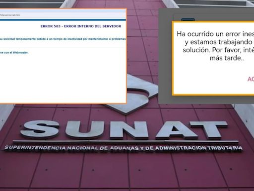 Web de la Sunat presenta fallas y peruanos no podrán declarar sus rentas de cuarta y quinta categoría