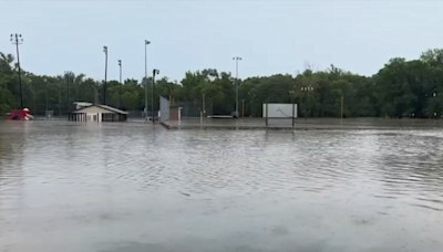 VIDEOS: Widespread flooding in Nashville, Illinois after dam failure