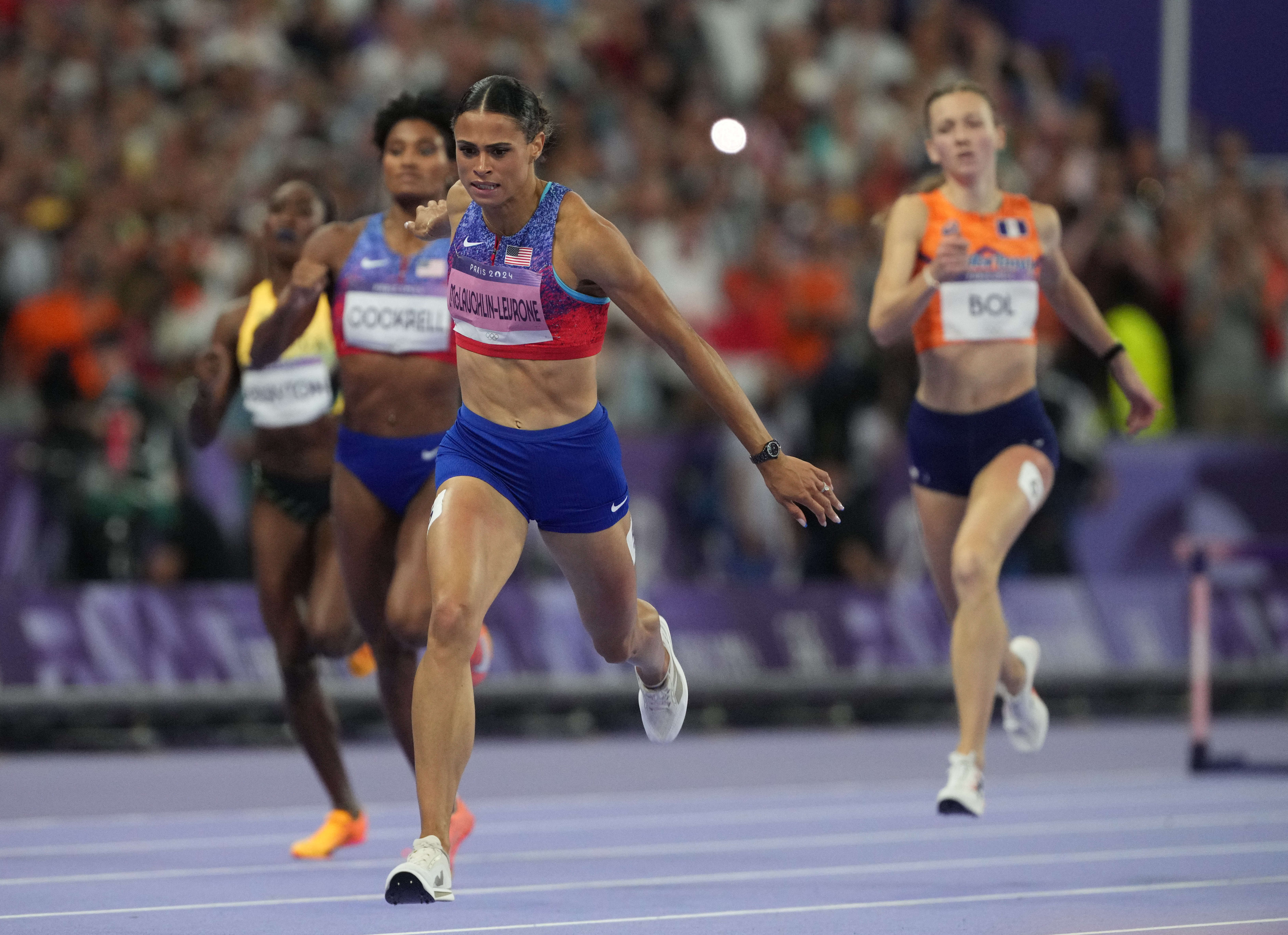 Sydney McLaughlin-Levrone runs away with 400-meters hurdles gold, sets world record