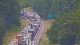 Tractor-trailer crash backing up I-81S 5-miles in Augusta County