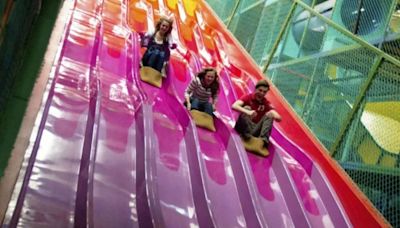 Mums rave about UK's biggest indoor play area with six-lane slides & drop tower