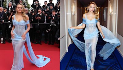 For Her Cannes Debut, Joey King Was Part Glamazon And Part Ice Princess In A Powder Blue Gown