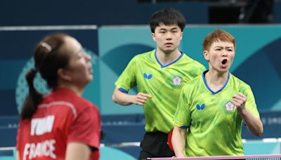 桌球林昀儒、陳思羽發威 混雙淘汰法國組合晉級8強