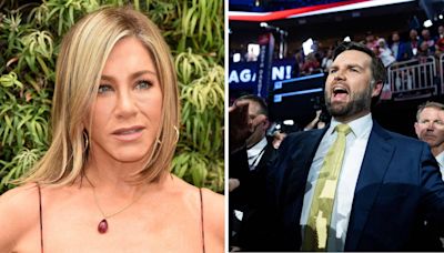 Jennifer Aniston hits-out at Trump's Vice President pick JD Vance over 'childless cat ladies' slur