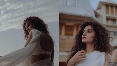 Taapsee Pannu Looks Like A Vision In A White Saree As She Drops New Photos, Fans Call Her ‘Gorgeous’ - News18