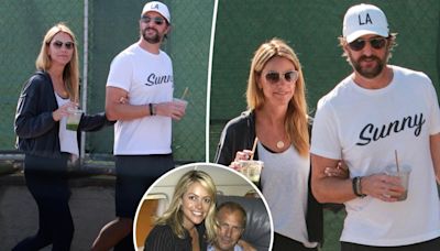 Kevin Costner’s ex-wife Christine Baumgartner holds onto boyfriend Josh Connor during romantic outing