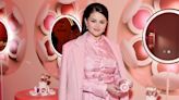 Selena Gomez is a Vision in Pastel Pink While Celebrating Rare Beauty’s New Blush Drop