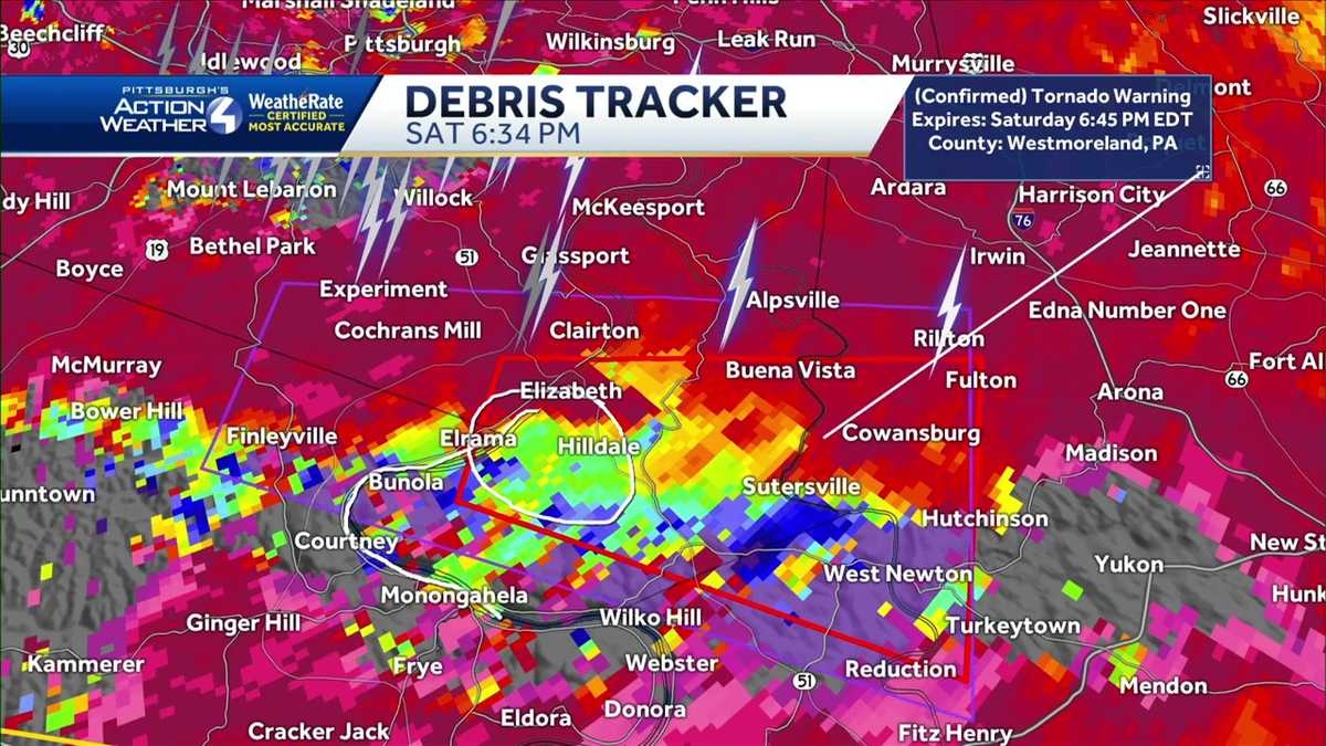 Tornado confirmed in Allegheny, surrounding counties; severe thunderstorm warnings issued