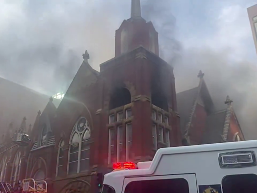 Downtown Dallas fire: First Baptist Dallas' historic sanctuary on fire