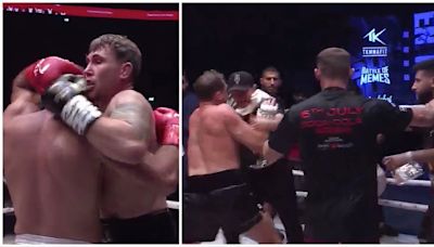 Darren Till’s boxing debut ends in massive brawl after fight gets controversially stopped