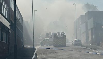 Birmingham filled with smoke after car is 'engulfed in flames'