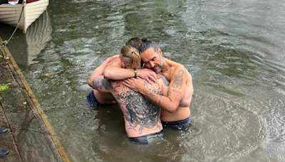 Bear Grylls helped baptise Russell Brand in the River Thames – how did this happen?