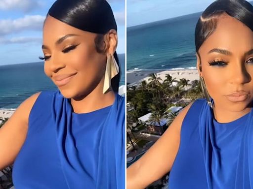 Ashanti shows baby bump for first time after announcing Nelly engagement