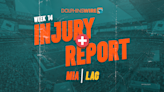 Dolphins list 13 players on first injury report ahead of Chargers game