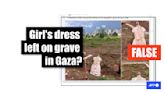 Old photo of pink dress on Turkey grave falsely linked to Gaza war