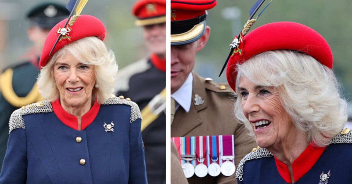 Camilla sparks fan frenzy with striking military outfit as she makes major first