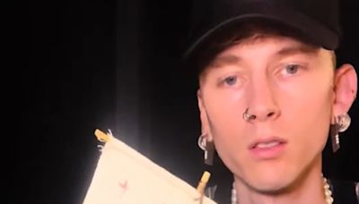 Machine Gun Kelly Shows Off First Woodworking Project, Dedicates It to Megan Fox’s Lost Pregnancy