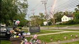 Stunning rainbow emerges over memorial site for fallen Euclid police officer Jacob Derbin