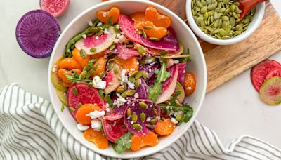 Mandarin And Rainbow Radish Salad Recipe