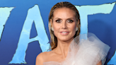 Heidi Klum's water-inspired naked dress features *major* sideboob