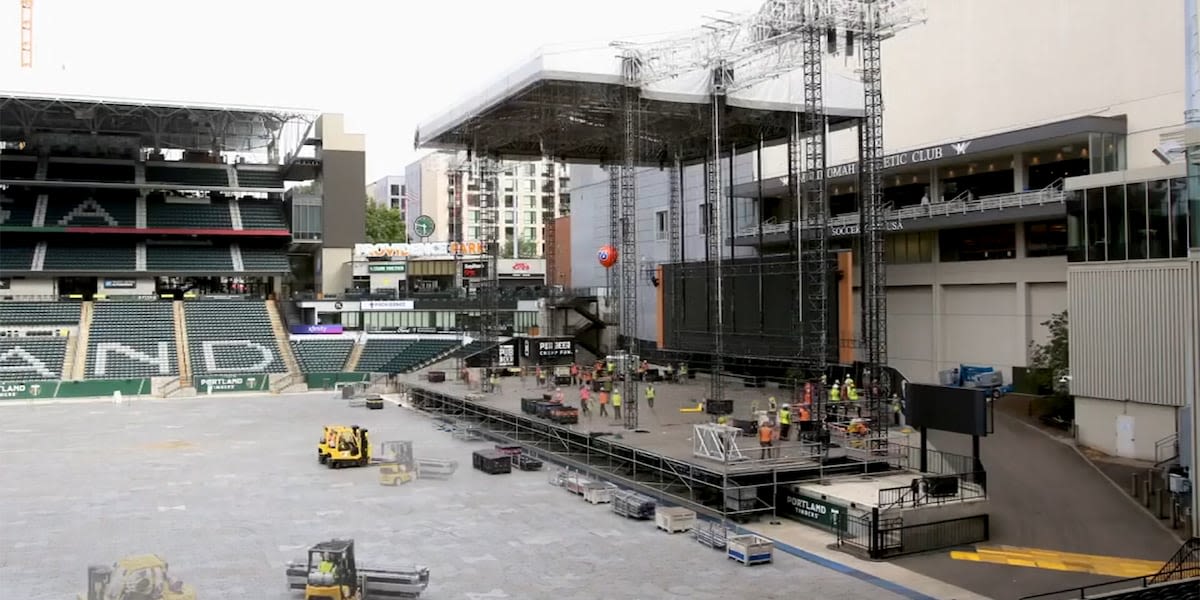 Providence Park transforms into concert venue ahead of Foo Fighters’ arrival in Portland