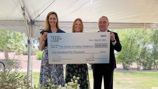 David and Derek Carr Donate $250,000 to Valley Children’s Healthcare in Madera County for Community Health Initiatives