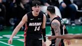 Herro scores 24, Heat hit franchise playoff-record 23 3s to beat Boston and even series 1-1