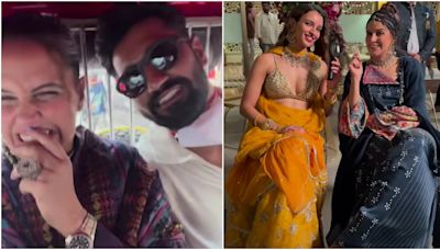 Neha Dhupia enjoys fun rickshaw ride with Vicky Kaushal, shares adorable moments with Triptii Dimri, Bad Newz team. Watch