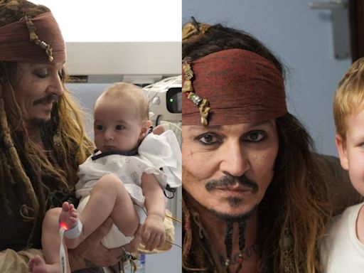 Johnny Depp volvió a ser Jack Sparrow: visitó a niños en hospital