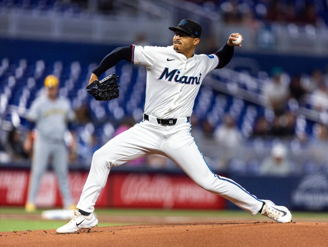 Luzardo leads Marlins to a 1-0 victory vs. Brewers with perhaps best start of his career