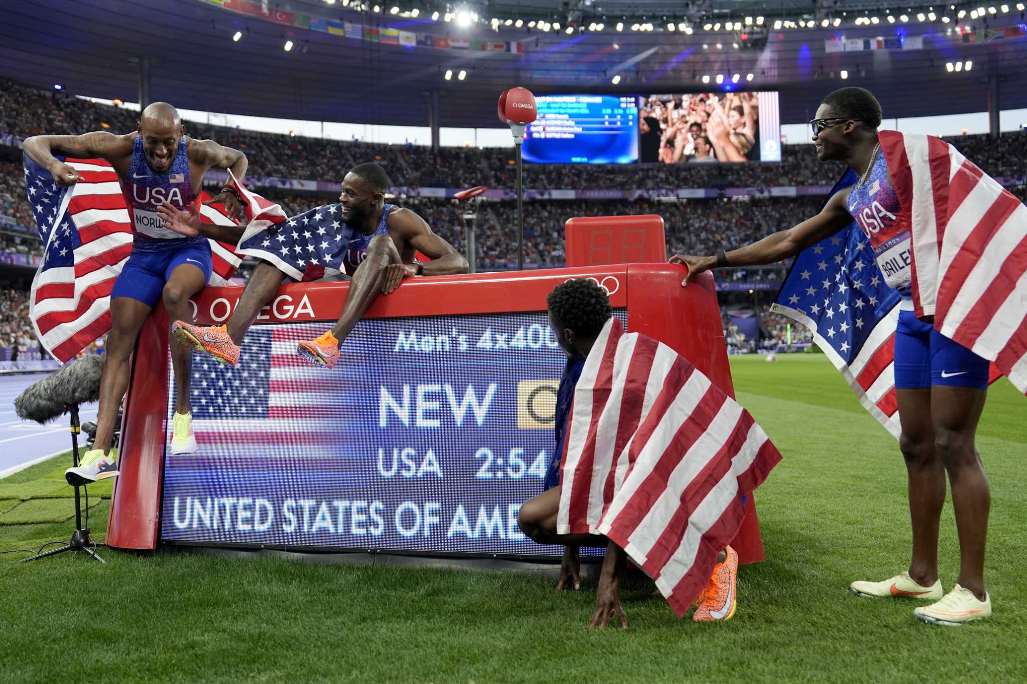 2024 Olympics records list: US men's 4x400M relay team sets a new mark at the Games