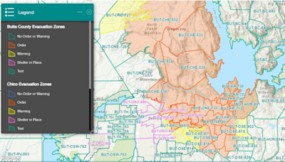 Thompson Fire evacuation map shows California homes in danger