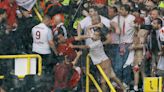 Fans fight in stadium before Turkey v Georgia Euro 2024 match