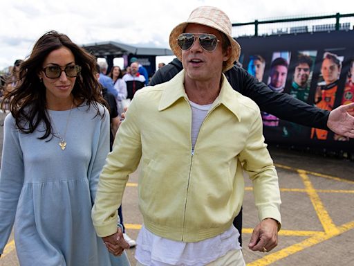 Brad Pitt steps out with girlfriend Ines de Ramon at British Grand Prix