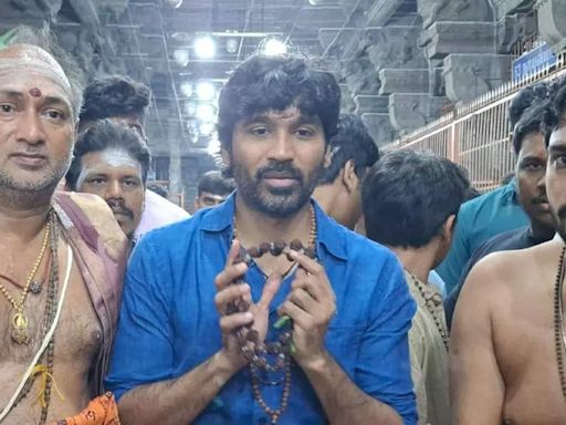 Dhanush visits Tiruvannamalai Arunachaleswarar Temple along with his sons posts his 41st birthday celebration | Tamil Movie News - Times of India