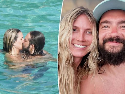 Topless Heidi Klum packs on the PDA with husband Tom Kaulitz at St. Barts beach