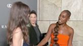 Anne Hathaway sweetly pauses interview to introduce herself to Issa Rae at Hollywood event