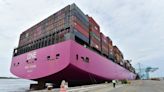 This magenta-colored ship holds the key to Jacksonville's port capitalizing on deep water