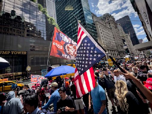 Upside-down American flag reappears as a right-wing protest symbol after Trump's guilty verdict