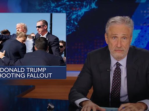 Jon Stewart delivers powerful 'Daily Show' monologue after "terrifying and disorienting" Trump rally shooting: "We dodged a catastrophe"