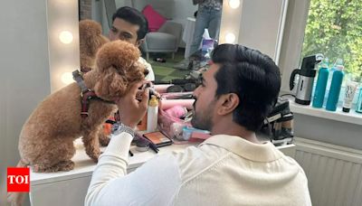 Ram Charan’s picture with his furry friend Rhyme from London will make you go ‘aww’! - See inside | - Times of India